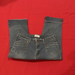 Levi’s Signature Stretch Misses Sz 14 Cropped Cuffed Jeans