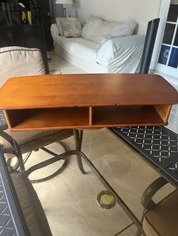 Vintage 360° Rotating Wooden TV Stand – $125 OBO