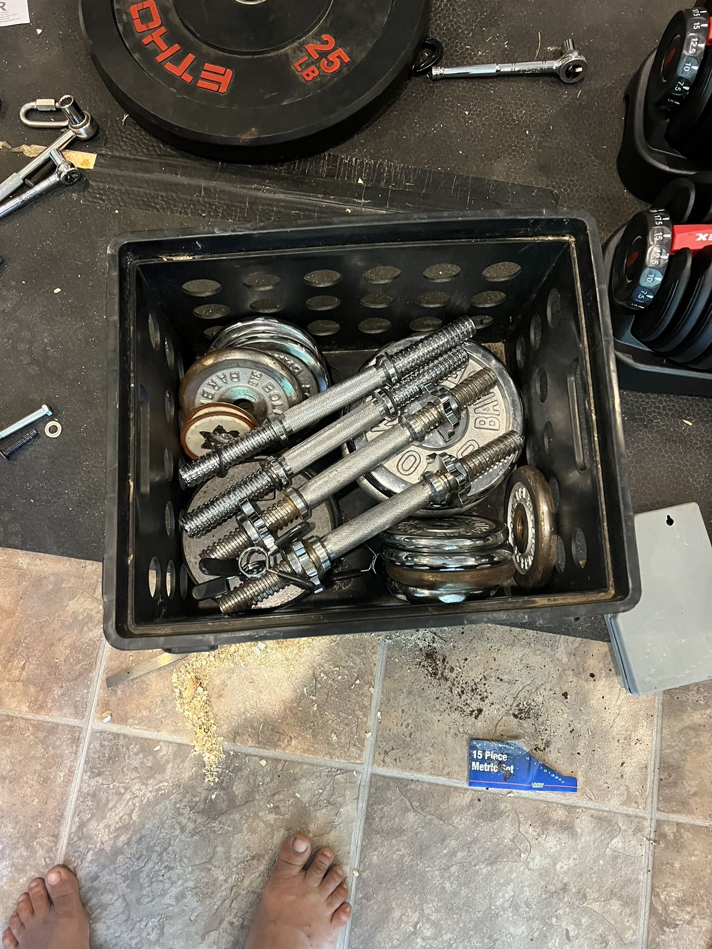 Adjustable Dumbbells And Plates