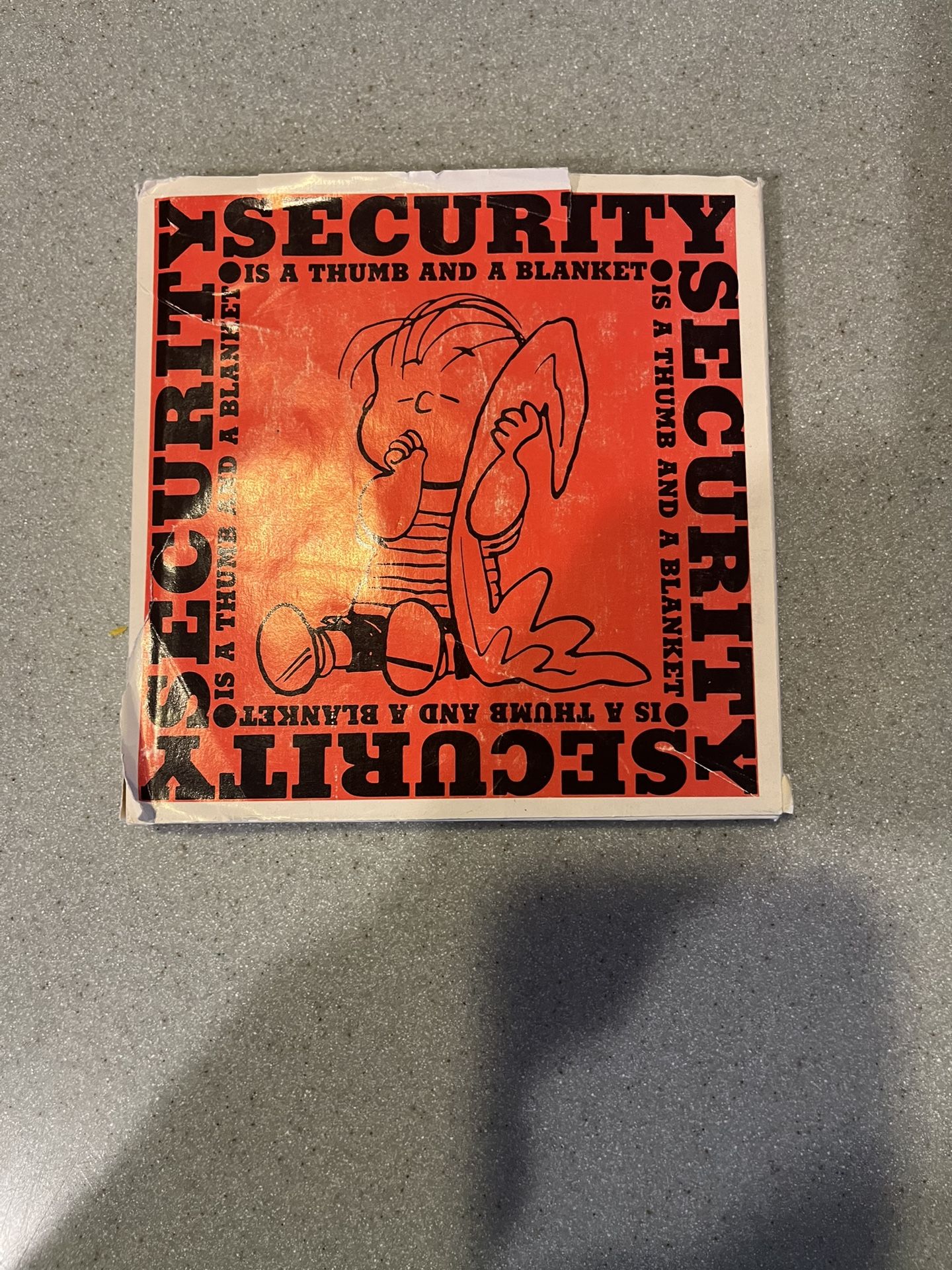 Peanuts” Security Is A Thumb And Blanket” Charles M Schulz Book With Jacket.