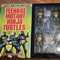 NECA TMNT 35th Anniversary With Spirit Of Splinter And 4Turtles