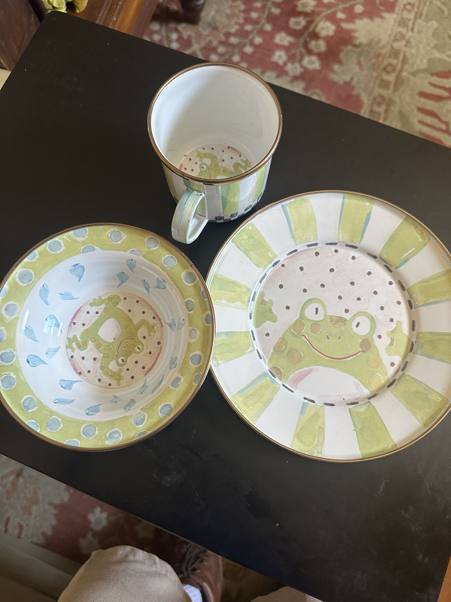 McKenzie Childs Frog Set $40