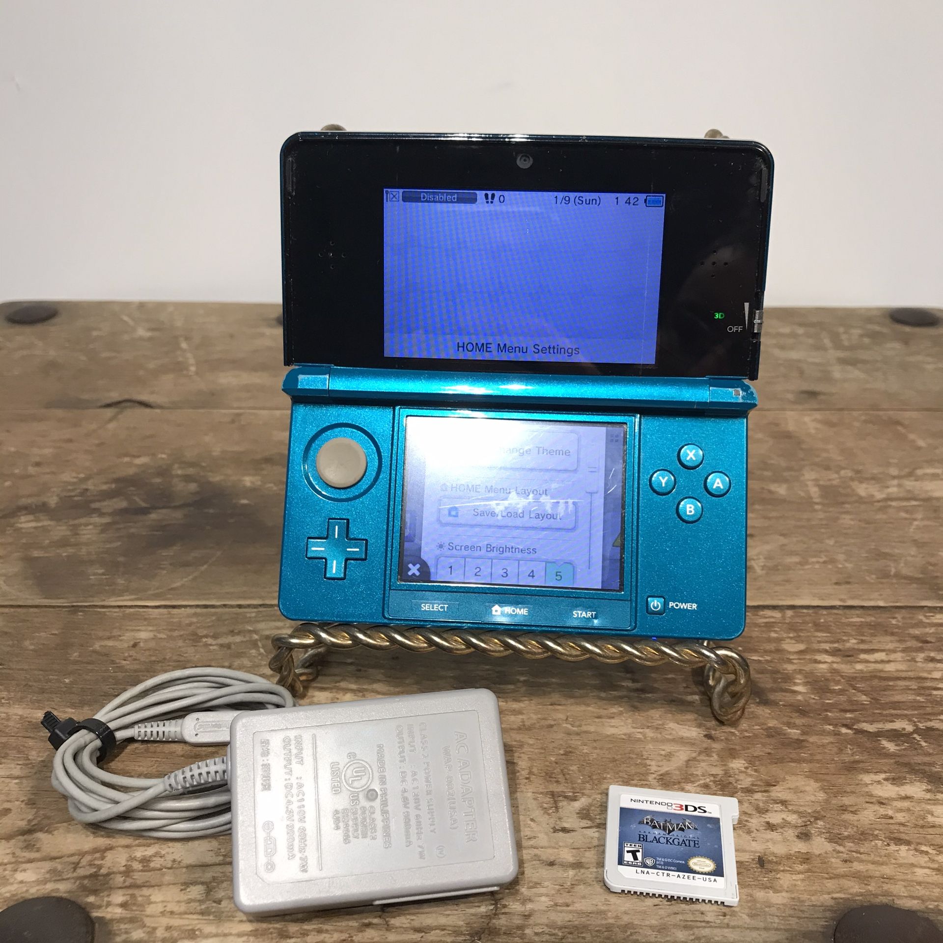 Nintendo 3DS Aqua Blue Console, Cleaned, Tested and Works great 🎮❄️🕹