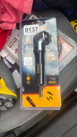 This is a DeWalt Impact Ready Right Angle Attachment (Model DWAFERA or DWARA120), featuring a compact 1.5-inch head designed for tight spaces.The tool