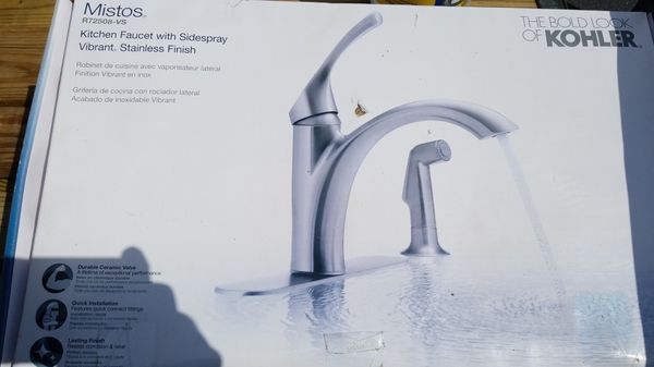 Brand New In Box Kohler Mistos Kitchen Sink Faucet With Sprayer