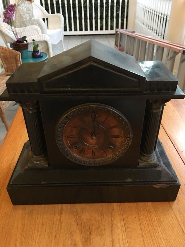 1800s Cast-iron Mantle Clock