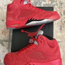 2017 Jordan 5 Retro Red Suede Size 10