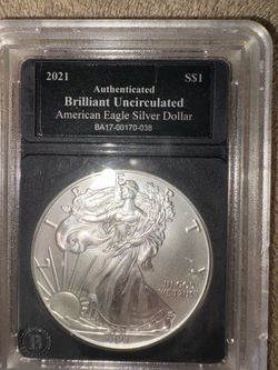 2021 American Eagle Silver Dollar BU Authenticated