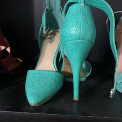 Teal High Heels