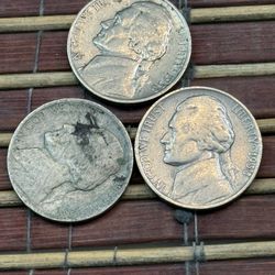First Year Jefferson Nickel Lot Of 3 All Philly Mint