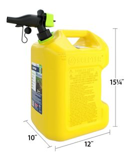 Scepter 5G Gas Can with Spill Proof SmartControl Spout, Diesel Only, Yellow