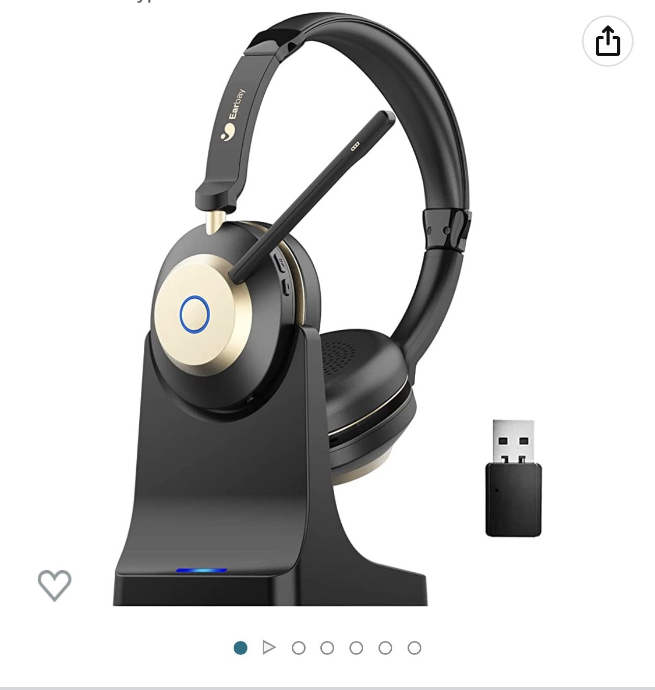 (New,Nuevo) Wireless Headphones W Mic & Charging Dock 