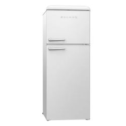 Galanz 24 in. 12 cu. ft. Retro Top Freezer Refrigerator Milkshake White, Frost Free, Energy Star