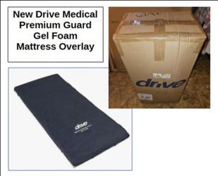 New Premium Guard Gel Foam Mattress Overlay by Drive