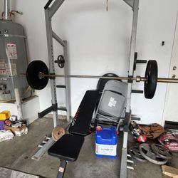 Weight Bench, Weights, Bar, Weight Bench
