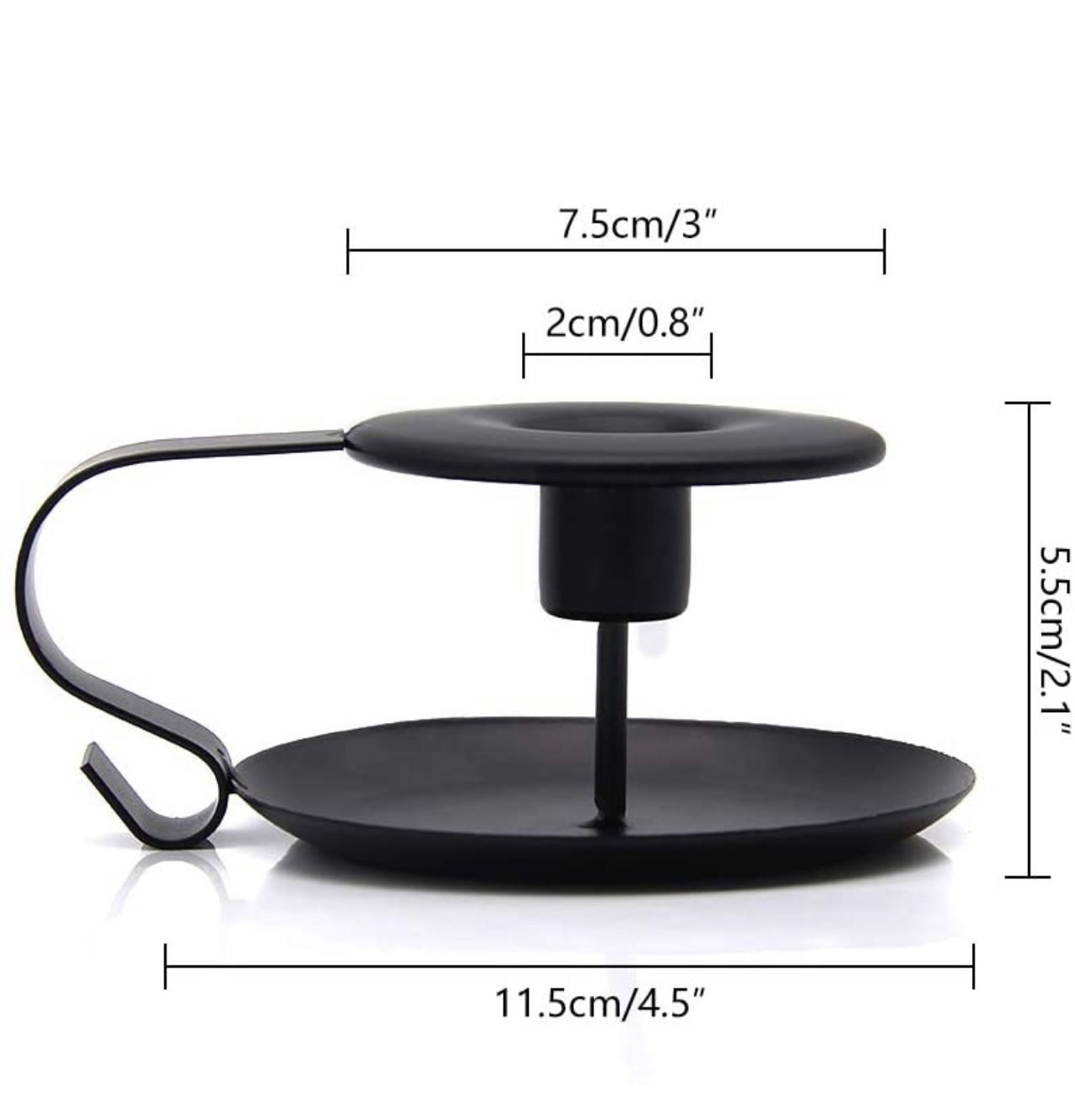 Taper Candle Holder,Retro Wrought Iron Chamberstick Candlestick Holders for Fireplace Mantle Table Decoration,Pack of 3