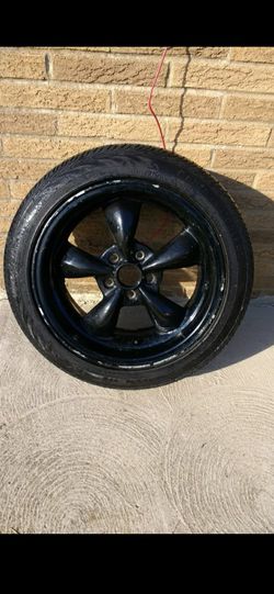 Set of black 18 rims with tires