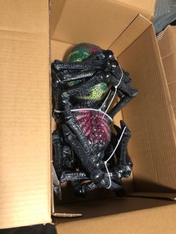 New halloween classic LED poseable spider