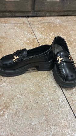 Black platform shoes