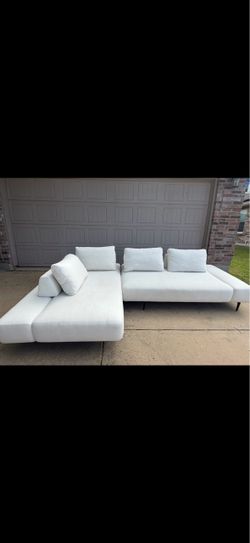 Quartz White Divan ARTICLE Sectional Sofa