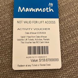 Mammoth Mountain Activity Voucher