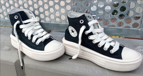 Converse Chuck Taylor All Star Move, Hi Platform, Star A09899C, Black/Natural Ivory.