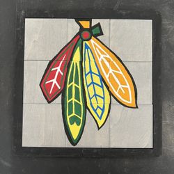 Chicago Blackhawks Themed Tile Puzzle