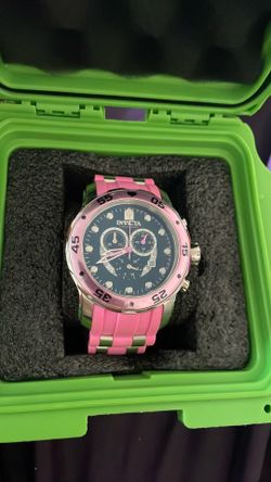Pink invicta watch