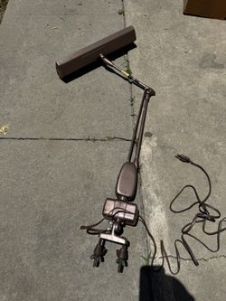 Vintage 50s Dazor 2134 Draftsman Table lamp Twin Tube