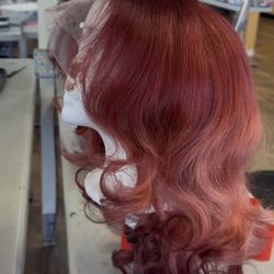 26 Inch Custom Color Human Hair Wig 