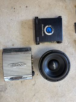 10” skar subwoofer and amp combo