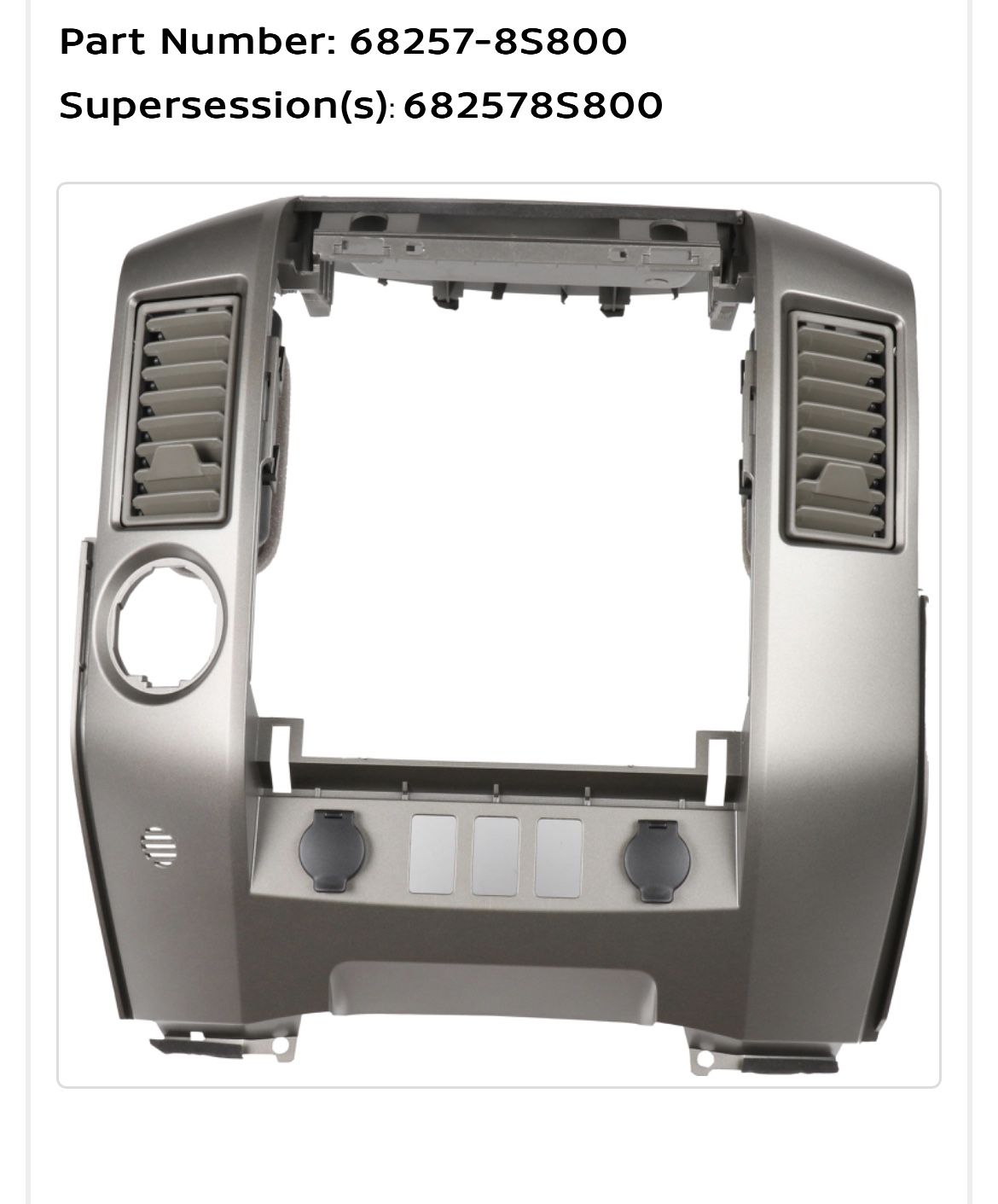  Instrument Panel Lid Finisher Bezel Compatible with 2004 2005 2006 Nissan Titan XE SE or Armada 
