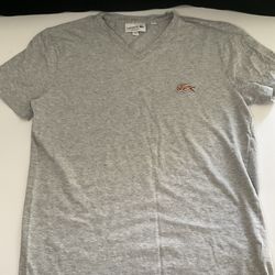 Lacoste Men’s Gray V-Neck T-Shirt