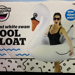 Brand new Big Mouth Toys Giant 4 feet wide White Swan Pool Float 