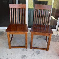 2 Wood Chairs $25.00