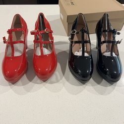 Pair of Red And Black Heels (DO NOT HAVE TO BE BOUGHT TOGETHER)
