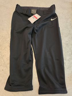 Nike Girls Softball Black  Pants V6833-10 Brand New Size Large