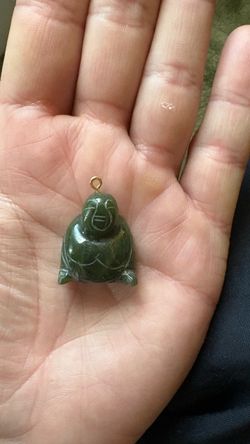Green Jade Buddha Pendant