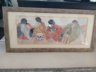 American Indian Watercolor Painting by Irene Klar