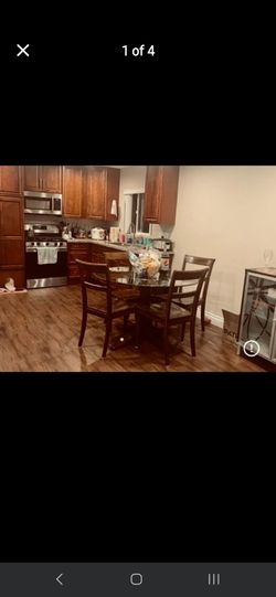 Glass & Wood Dining Table ✨