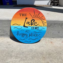 Double-sided Lake Door Sign