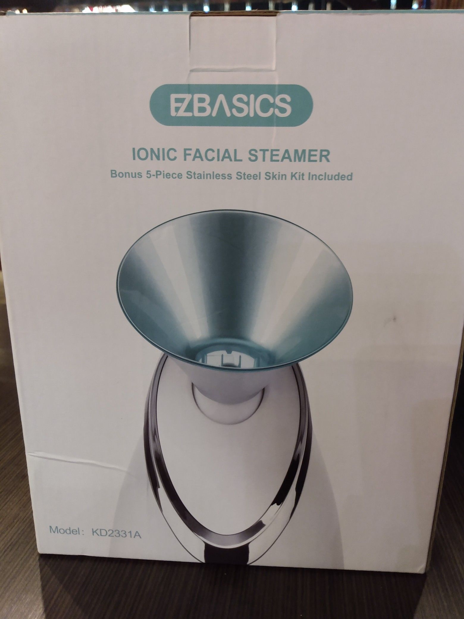 Ezbasics Ionic Facial Steamer (Bonus 5 -piece Stainless Steel skin kit included!)