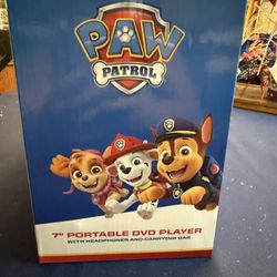 New Paw Patrol DVD Player With Carry Case And Headphones 