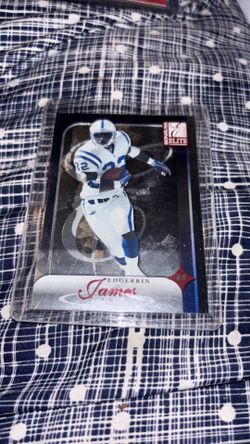 Donruss elite blue refractor Edgerrin James rookie football card