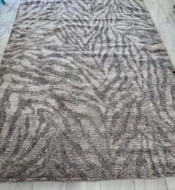 Gray striped area rug 8x10