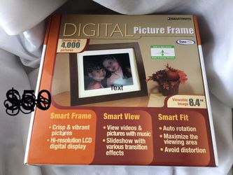 Digital Picture Frame 8.4” viewable image, stores up to 4000 pictures