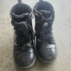Sparkly Girls Boots With Rainbow Size 11