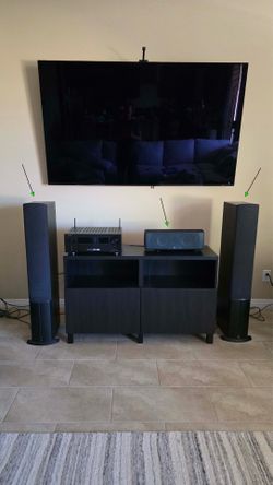 Hi-fi reference speaker towers and center channel (LRC) set for the budget audiophile