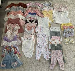 Baby Girl Clothes Lot 50 Pieces 0-3m