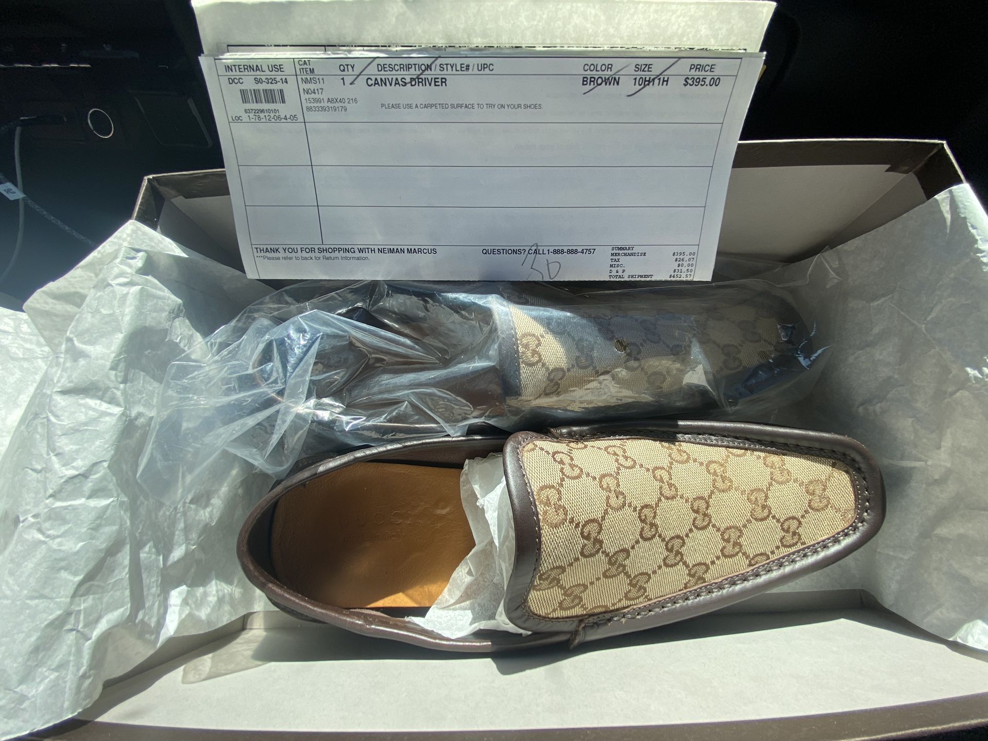 Size 10 1/2 Gucci Shoe With Box